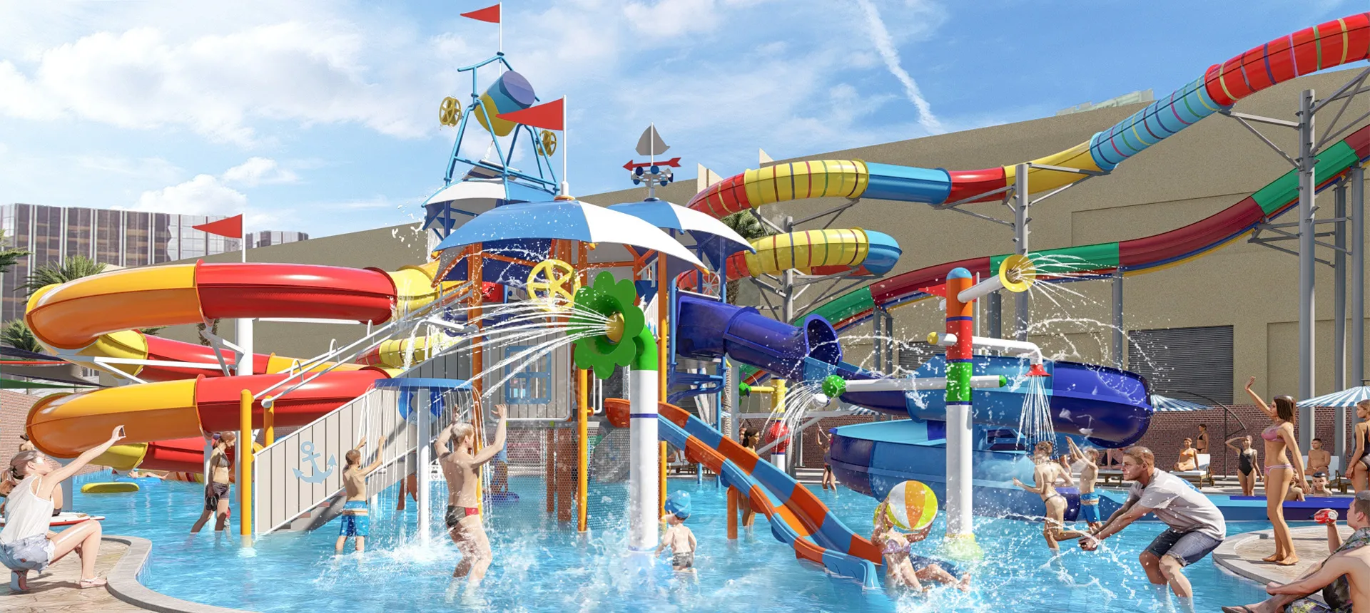 Master Water Park Design Plan for All Ages | Clock Tower Water Park, UAE