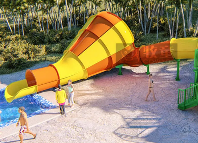 Water Park Mini Trumpet Raft Slide