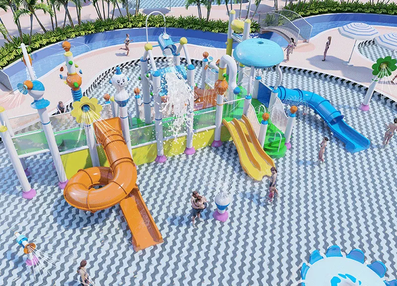 Colorful Kids Water House MSW4S08 with Water Play Structure