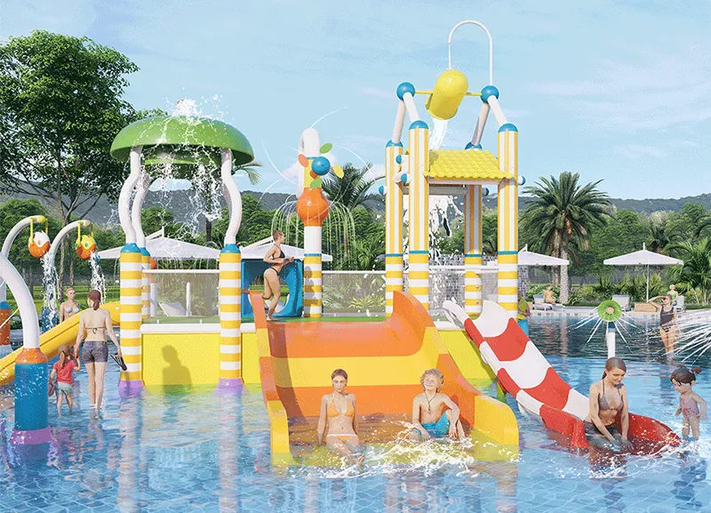 Colorful Water House MSW4S01 with Kids Combination Slides