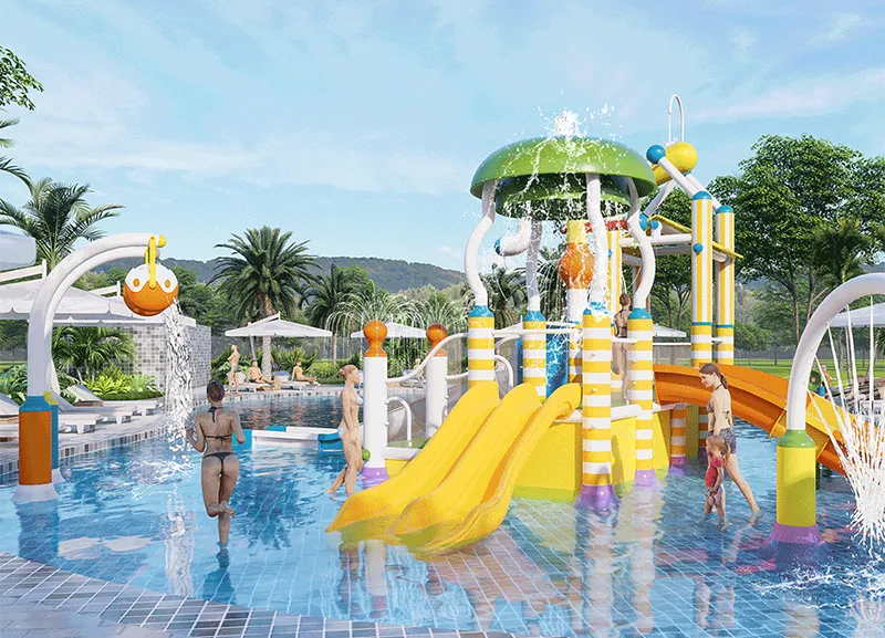 Colorful Water House MSW4S01 with Kids Combination Slides