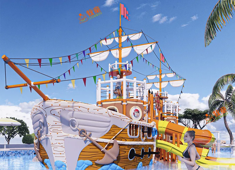 Theme Water Park Pirate Series Water House for Kids