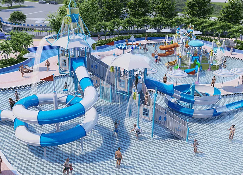 Ocean Series Waterhouse With High-end Kids Combination Slides