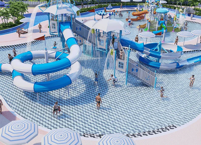 Ocean Series Waterhouse With High-end Kids Combination Slides