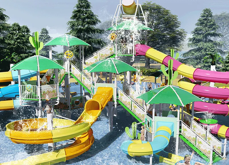 Commercial Tropical Rainforest Series Water Park with Interactive Water House