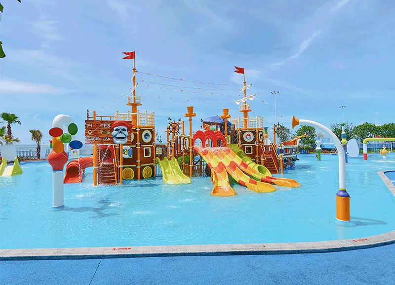 Pirate Ship Series Theme Water Park with Interactive Water House