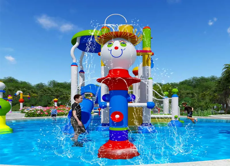 Water Park Design Clown Water Spray Play