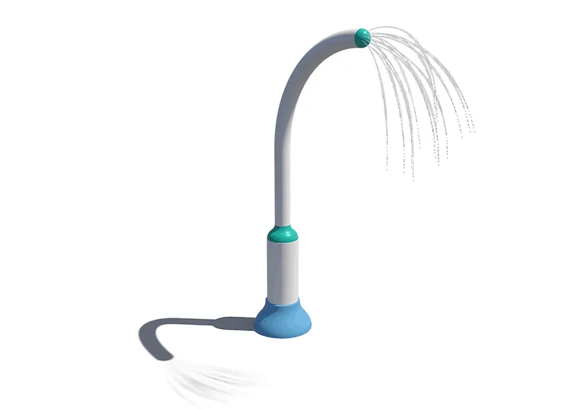 Closure Head Curving Water Play Equipment